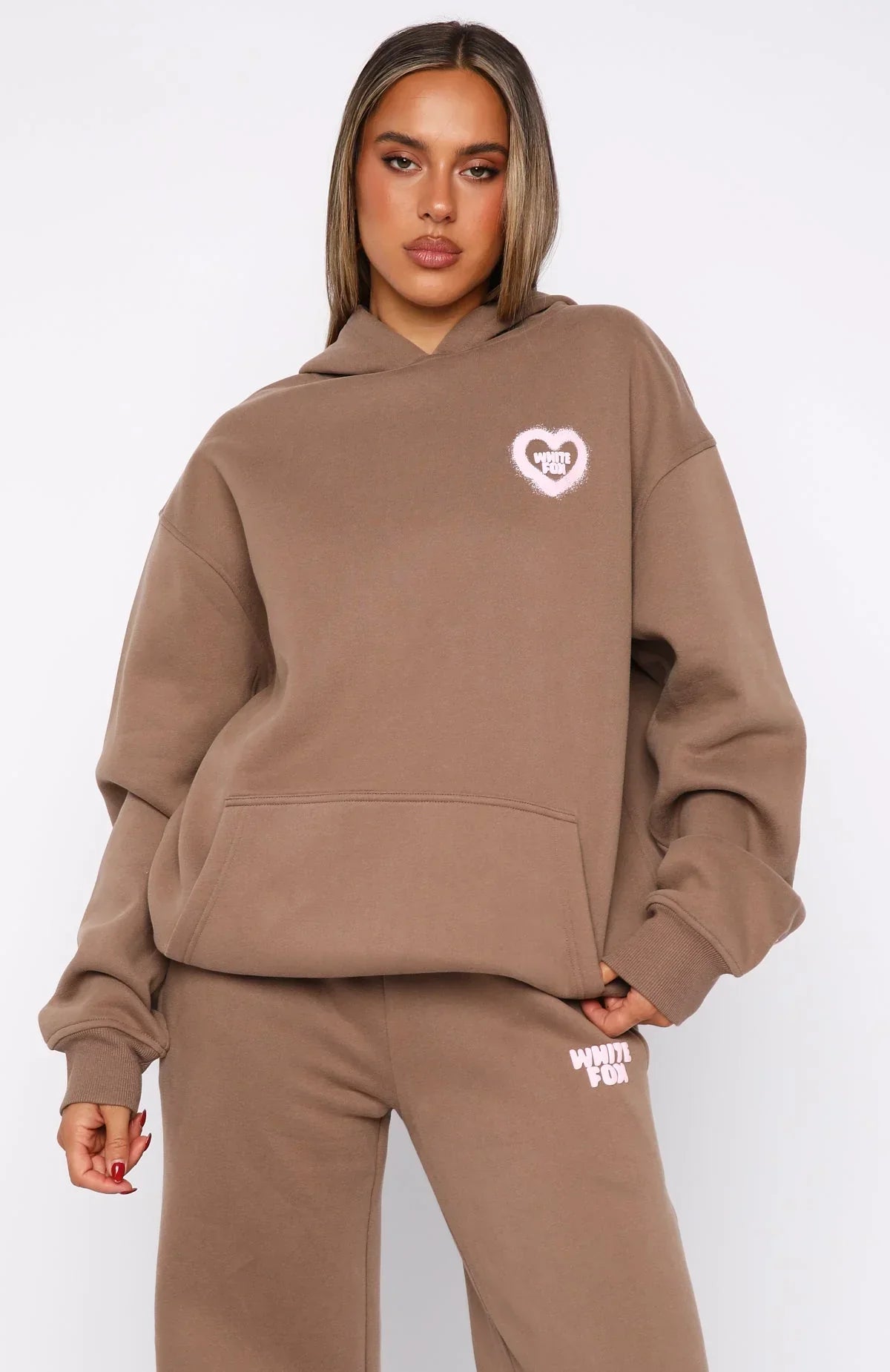 11th Street City Girl At Heart Oversized Hoodie Cinnamon Bun