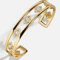 18K Gold Evil Eye Cuff Bracelet - Evil Eye