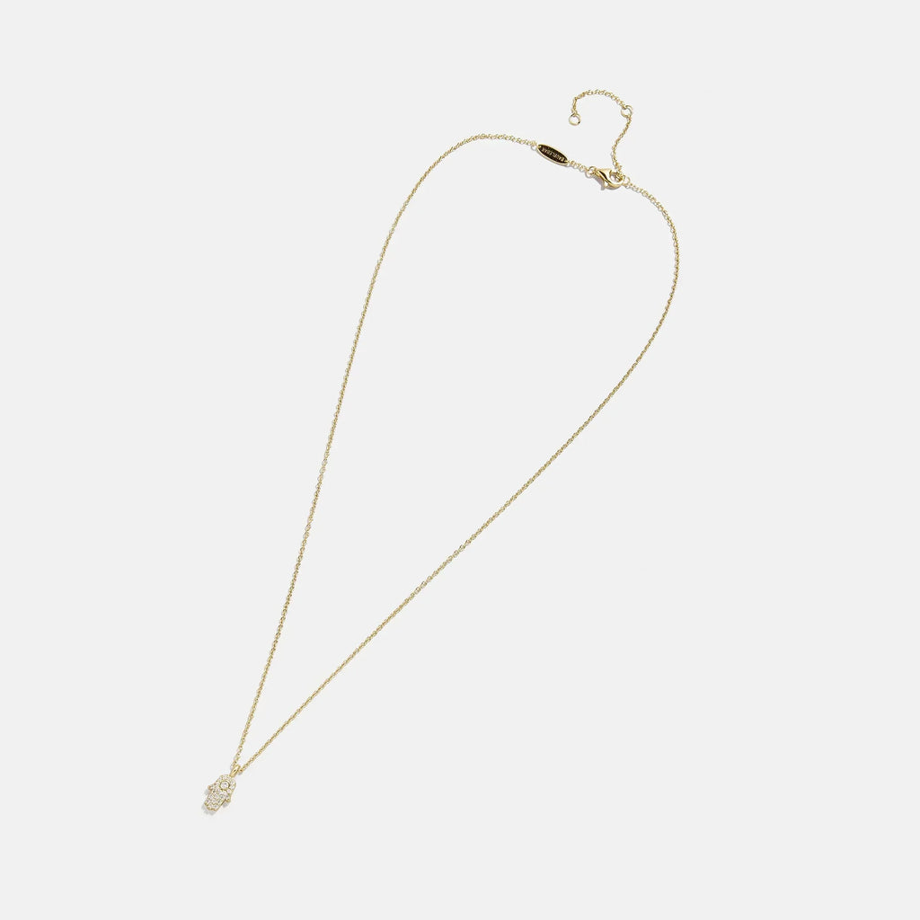 18K Gold Motif Necklace - Hamsa
