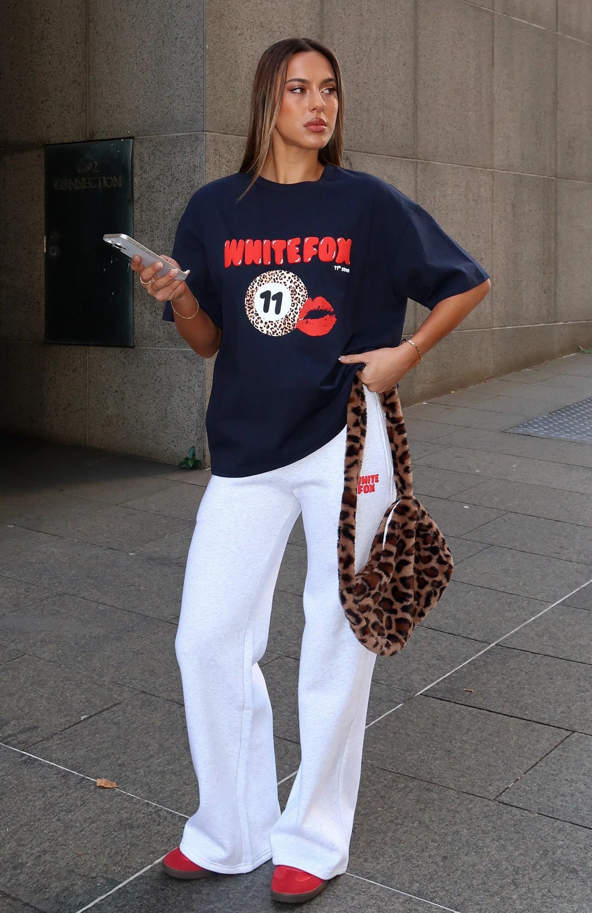 11th Street Concrete Jungle Oversized Tee Blueberry Twist