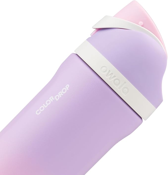 Owala FreeSip Bouteille d'eau en acier inoxydable avec botte de protection ¨C Lavande Soul Sister Edition