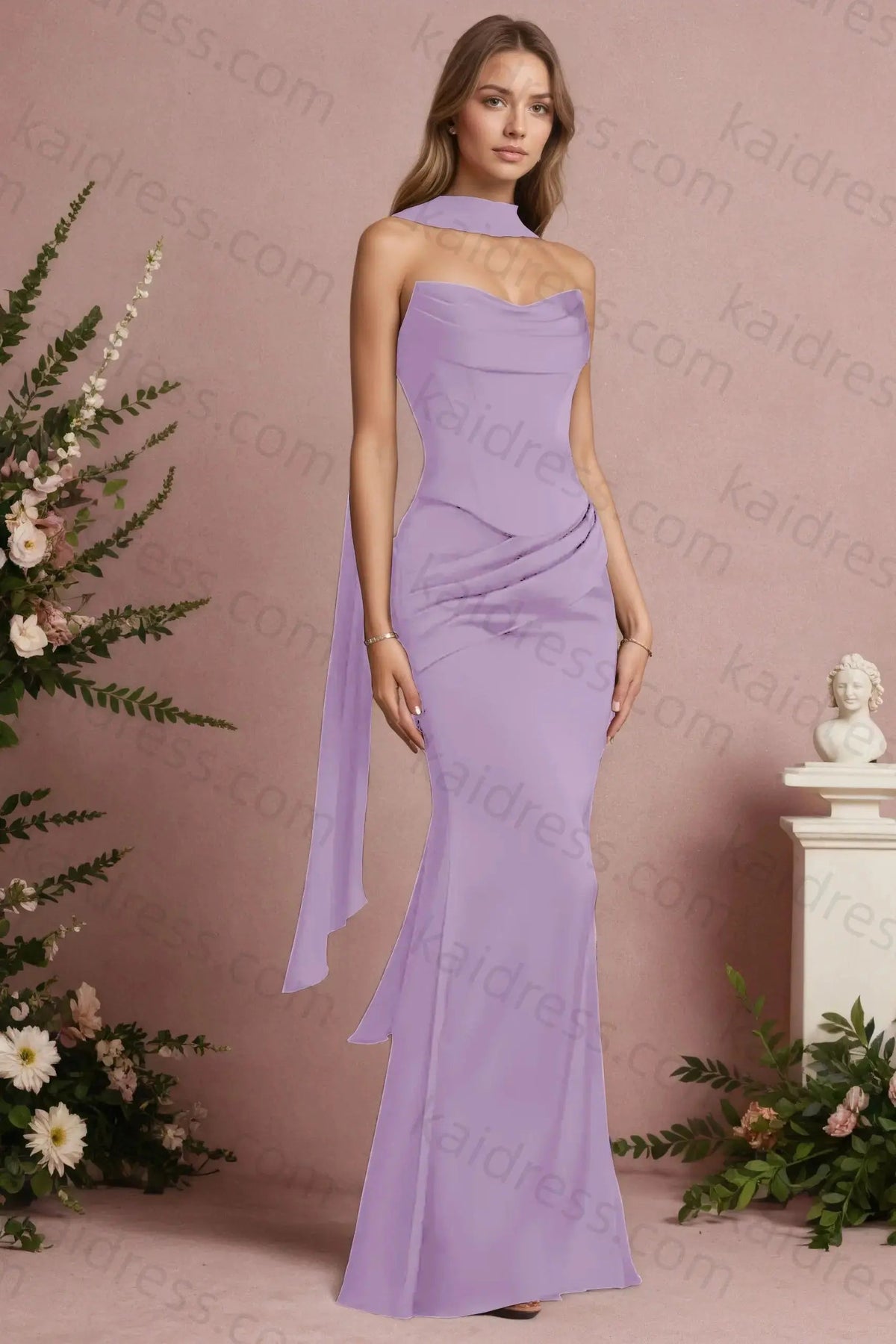 Mermaid Black Strapless Satin Long Prom Dresses Corset Evening Dresses