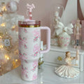 Cherry Pink Stanley Style Tumbler