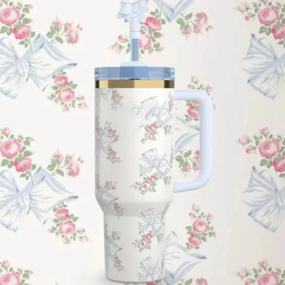 Cherry Pink Stanley Style Tumbler