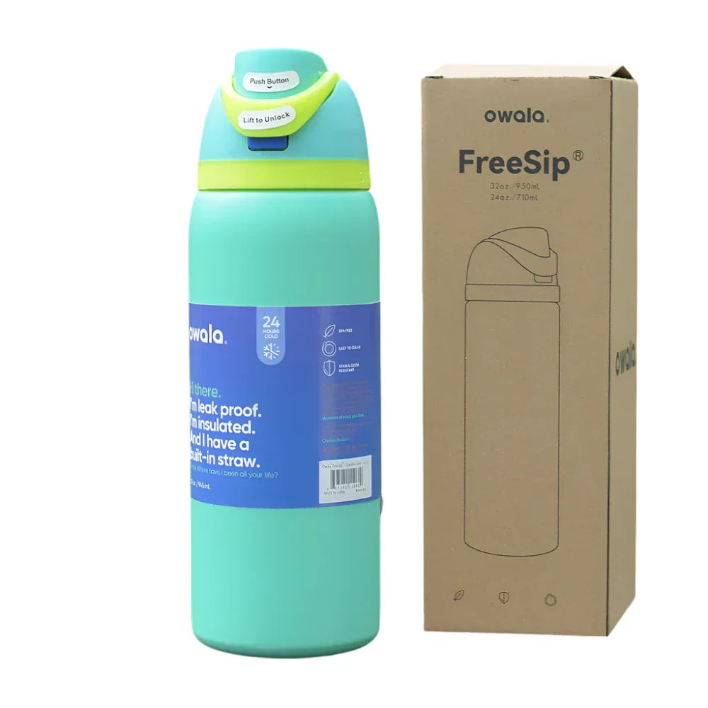 Owala Insulated Stainless Steel Free Sip Water Bottle light green