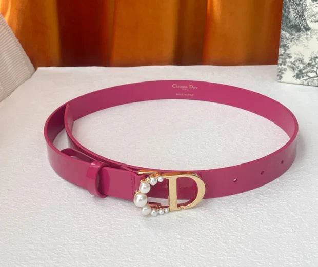 Dior Pearl Buckle Belt 185009