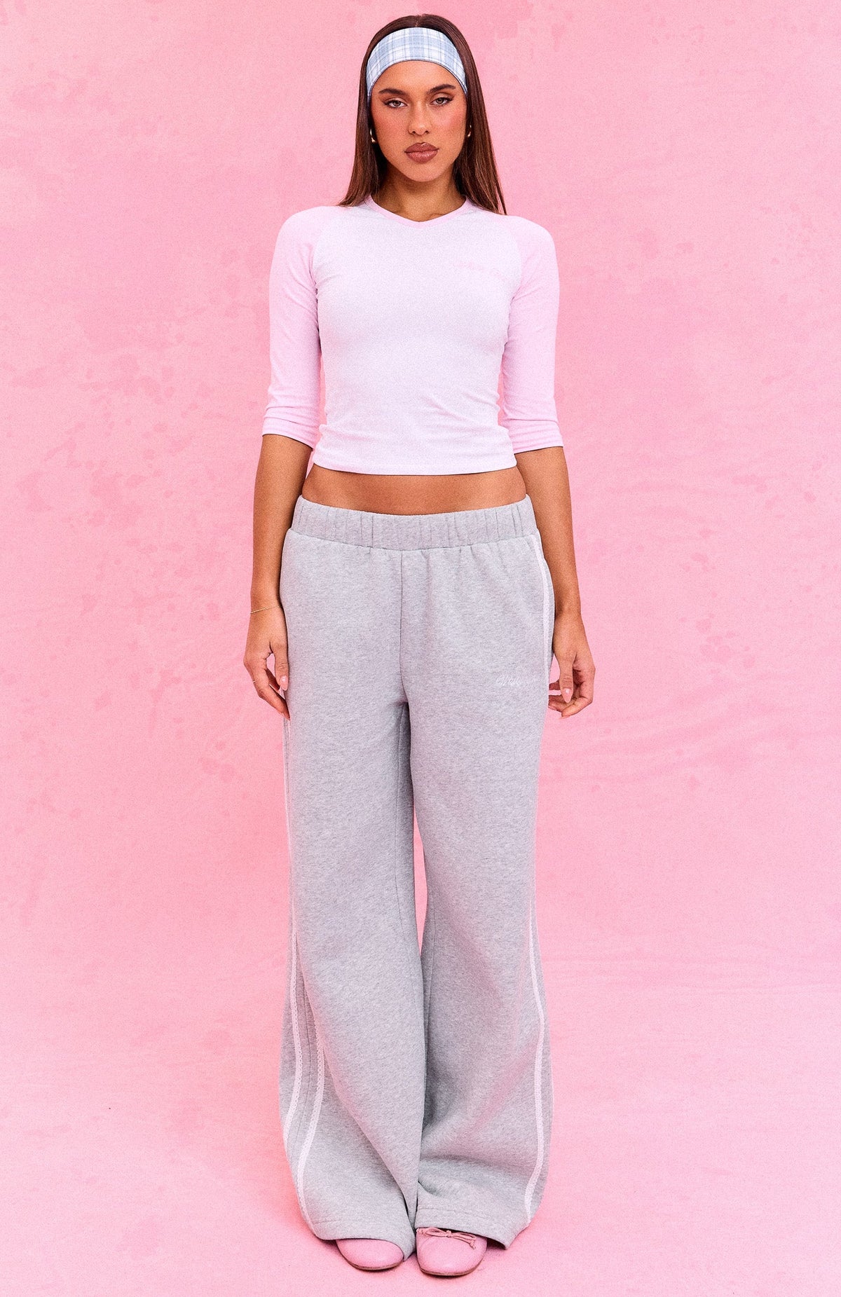 The Social Club Elena V Neck 3/4 Sleeve Top White