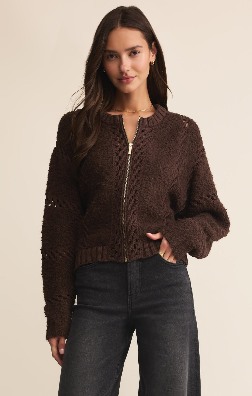 Sundance Zip-Up Sweater Jacket