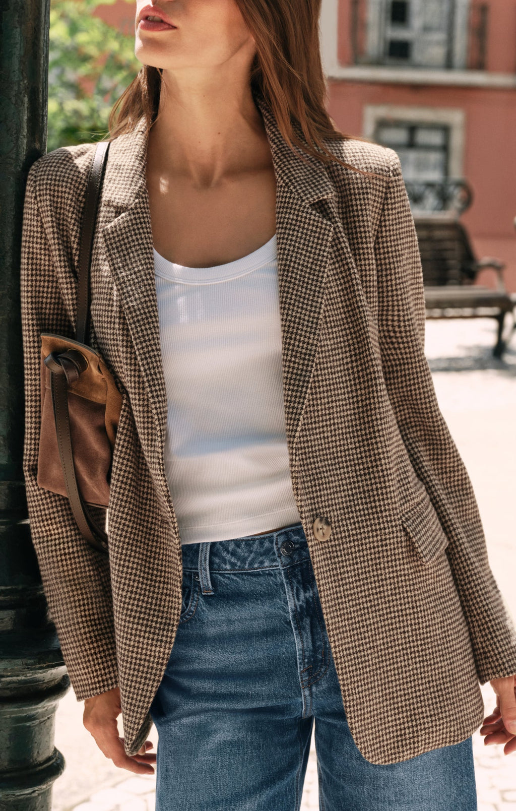 Evan Houndstooth Blazer