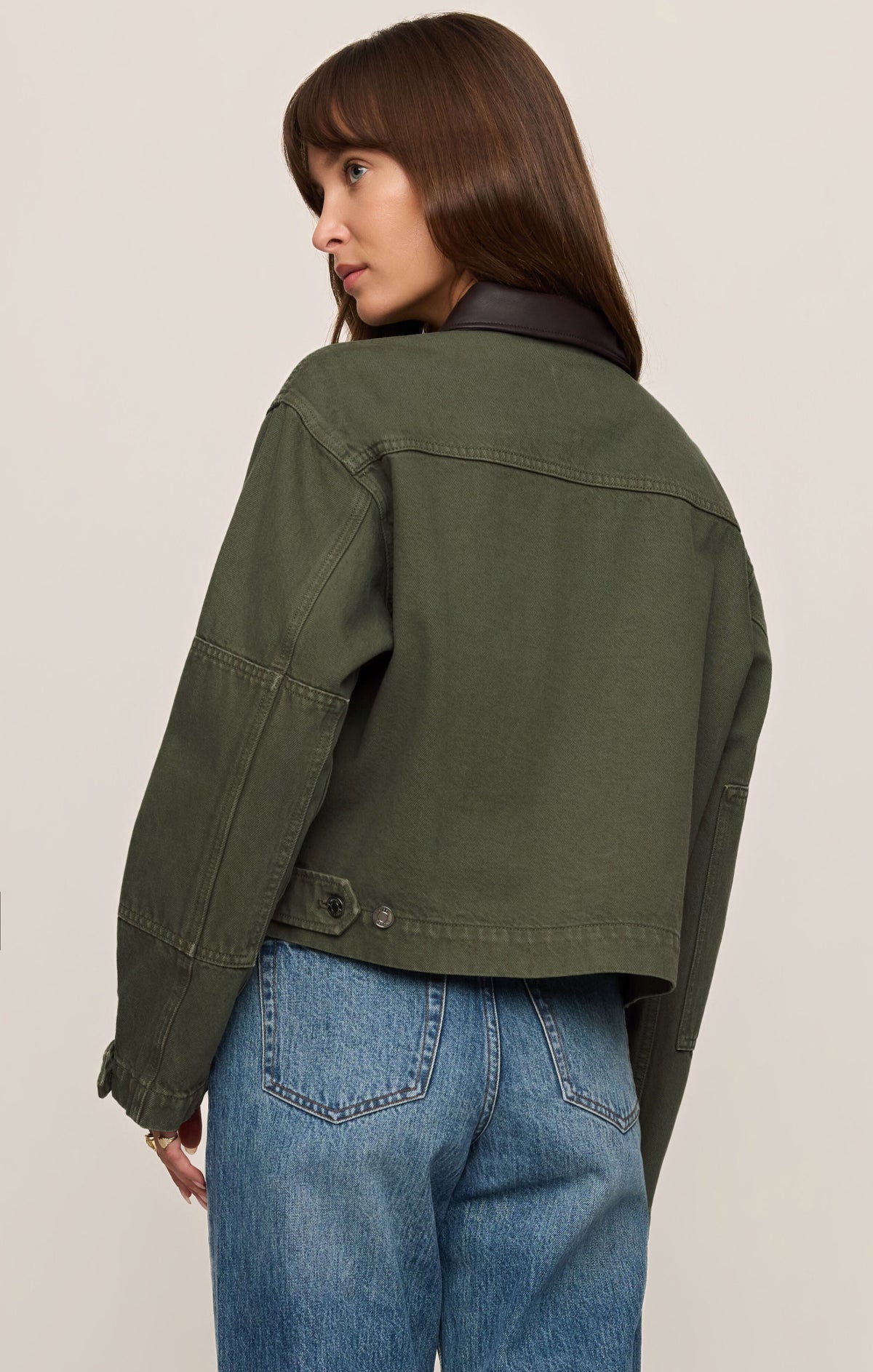 Rey Cropped Denim Chore Jacket