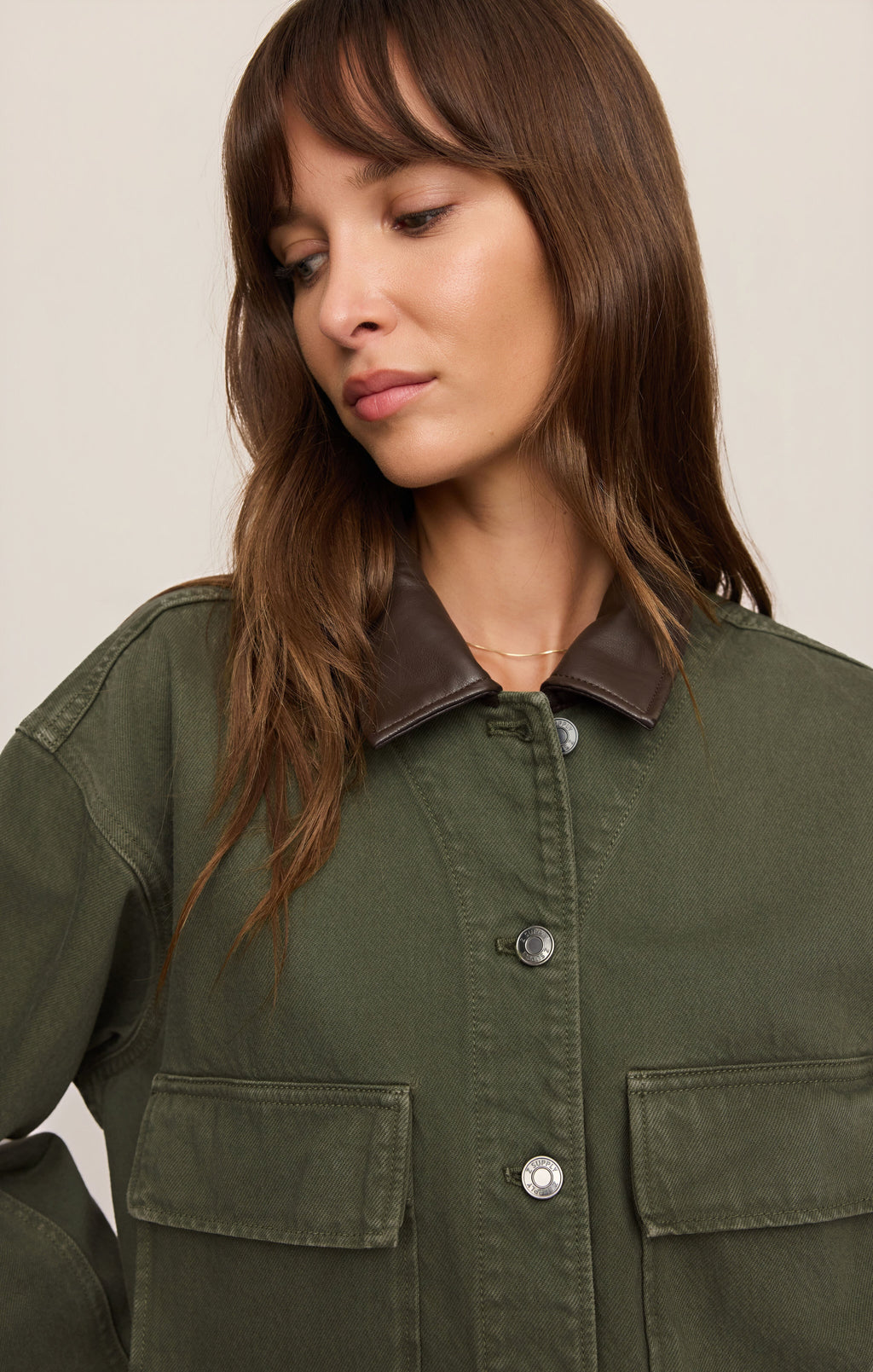 Rey Cropped Denim Chore Jacket