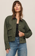 Rey Cropped Denim Chore Jacket