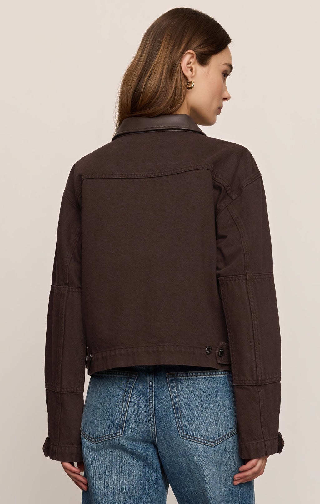 Rey Cropped Denim Chore Jacket