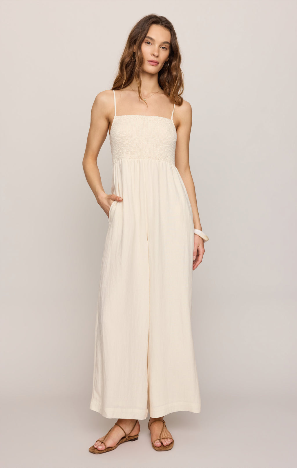Beachside Smocked Jumpsuit