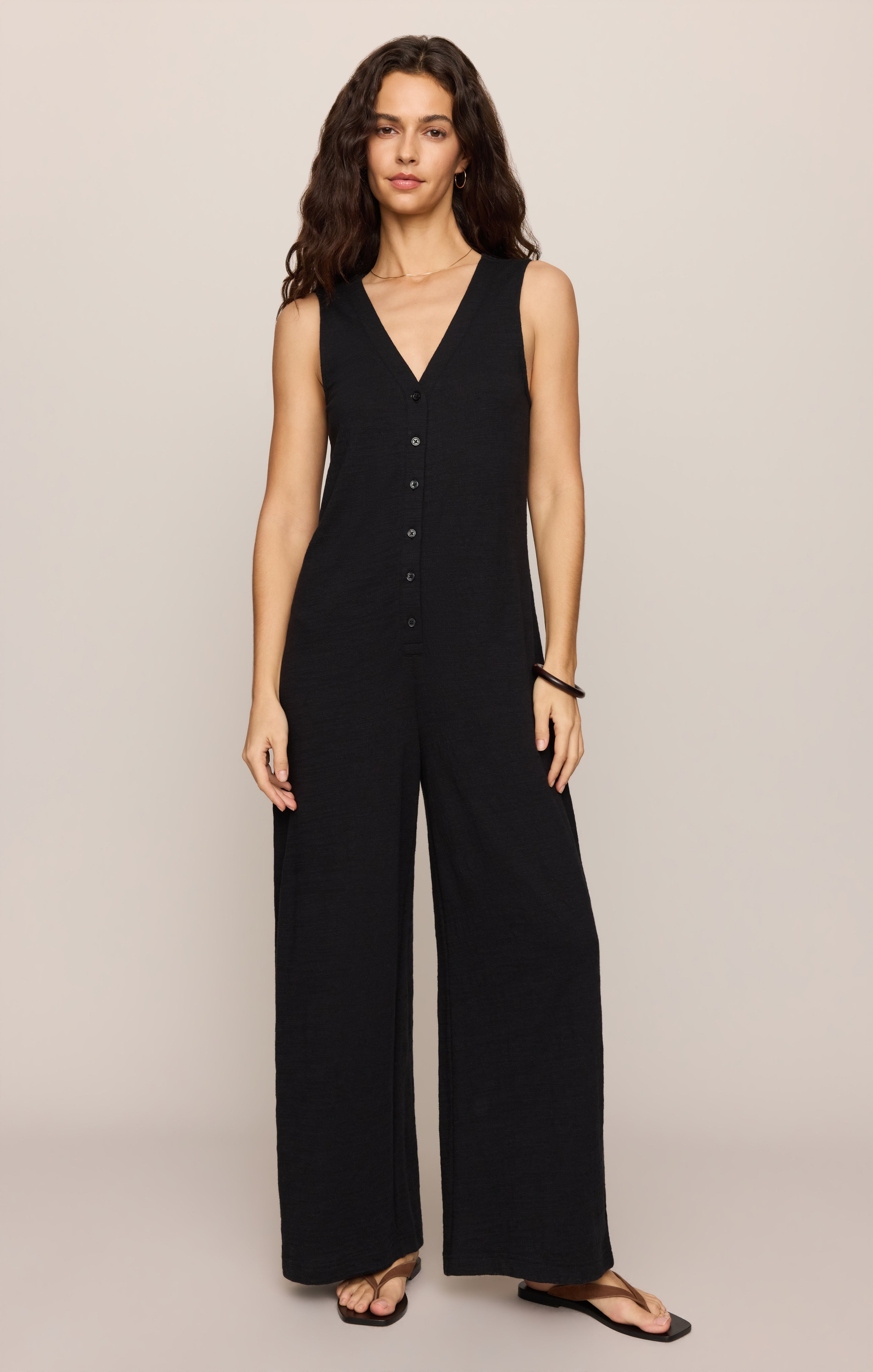 Solace Textured Slub Jumpsuit
