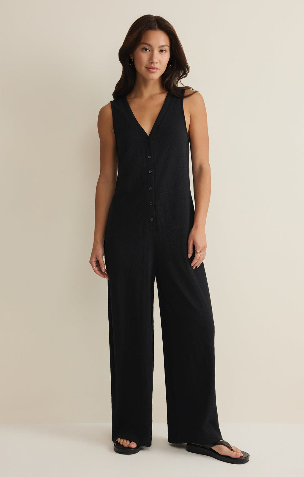 Solace Textured Slub Jumpsuit