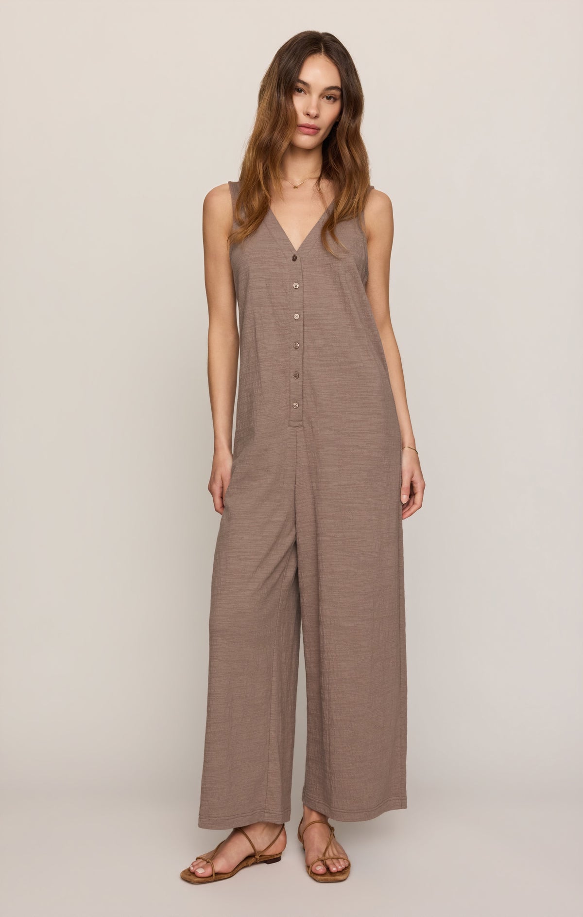 Solace Textured Slub Jumpsuit