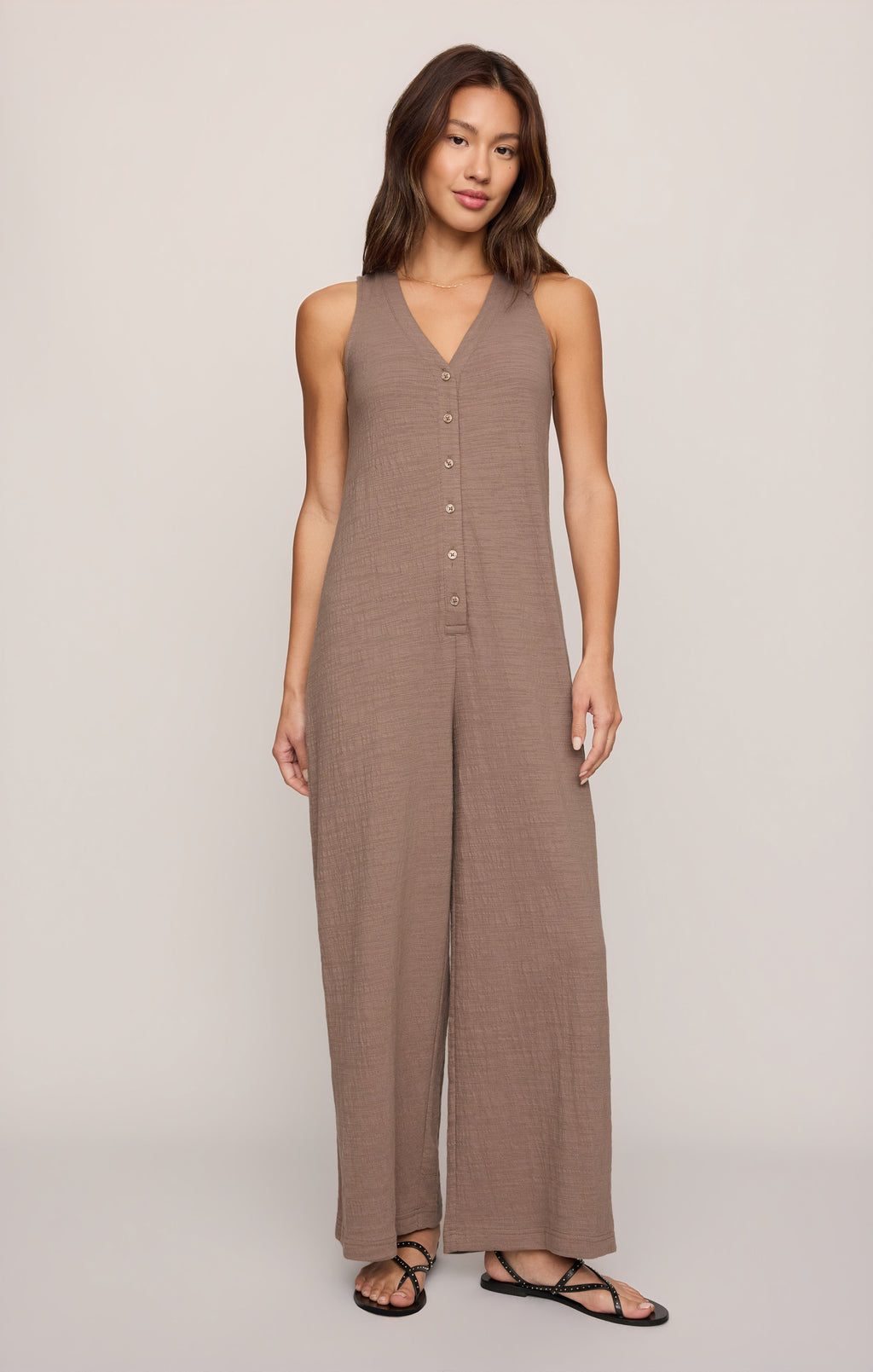Solace Textured Slub Jumpsuit