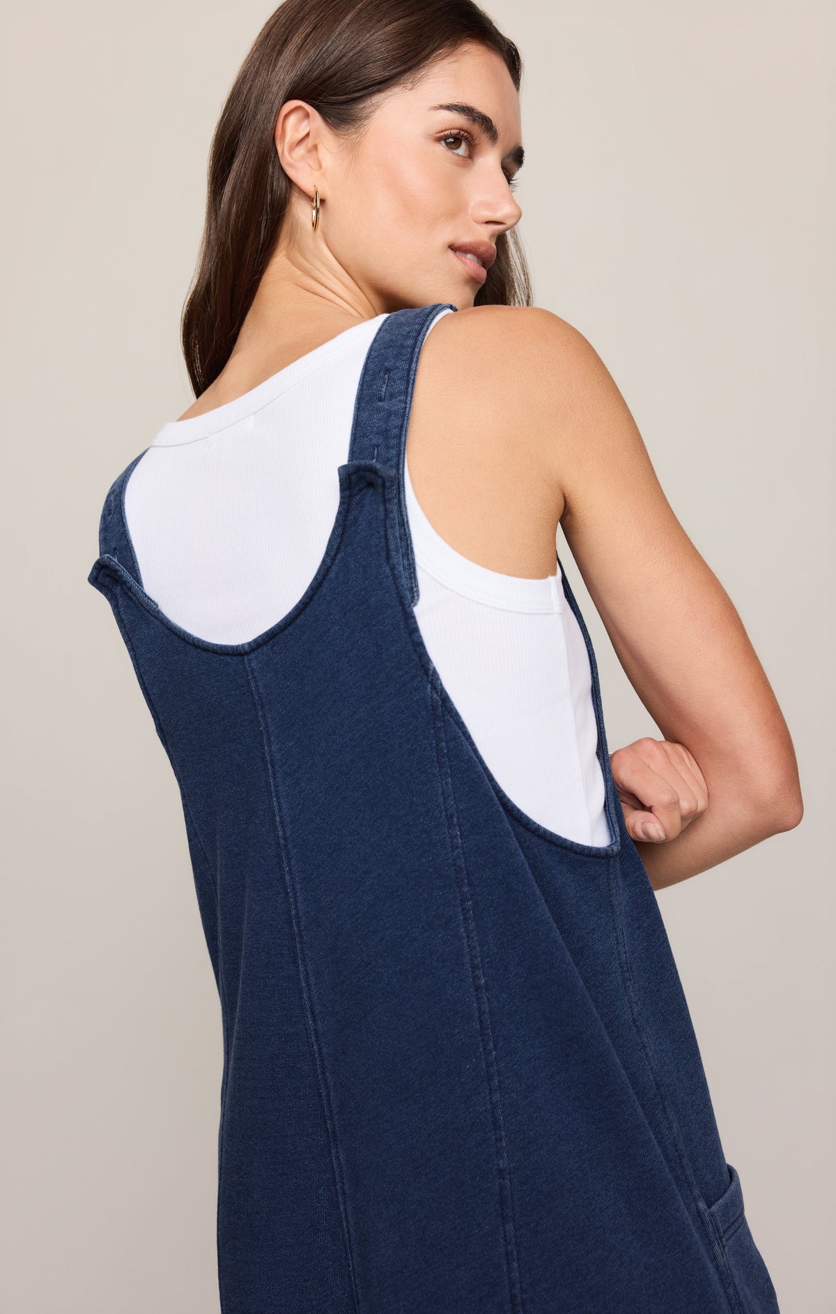 Dream All Day Knit Denim Overall
