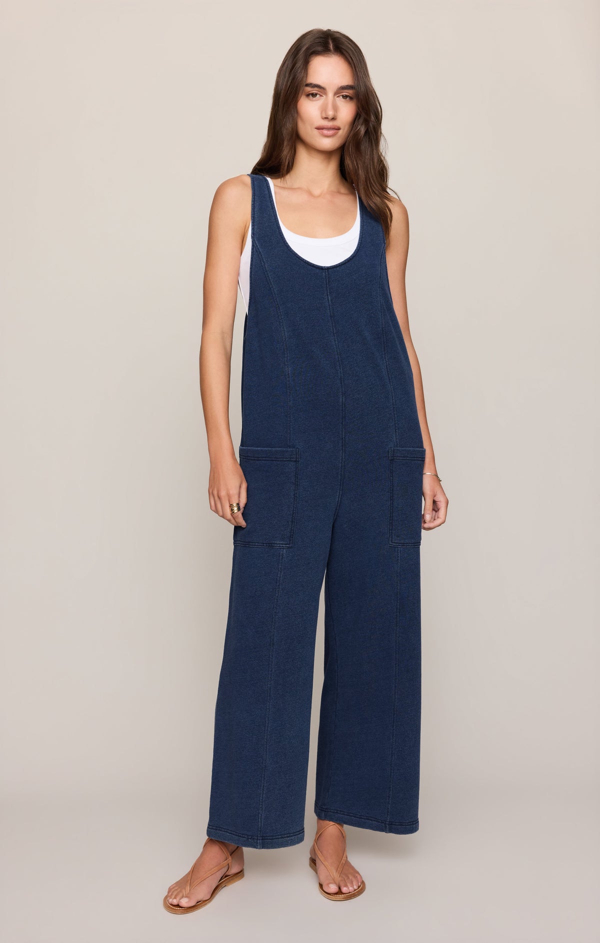 Dream All Day Knit Denim Overall