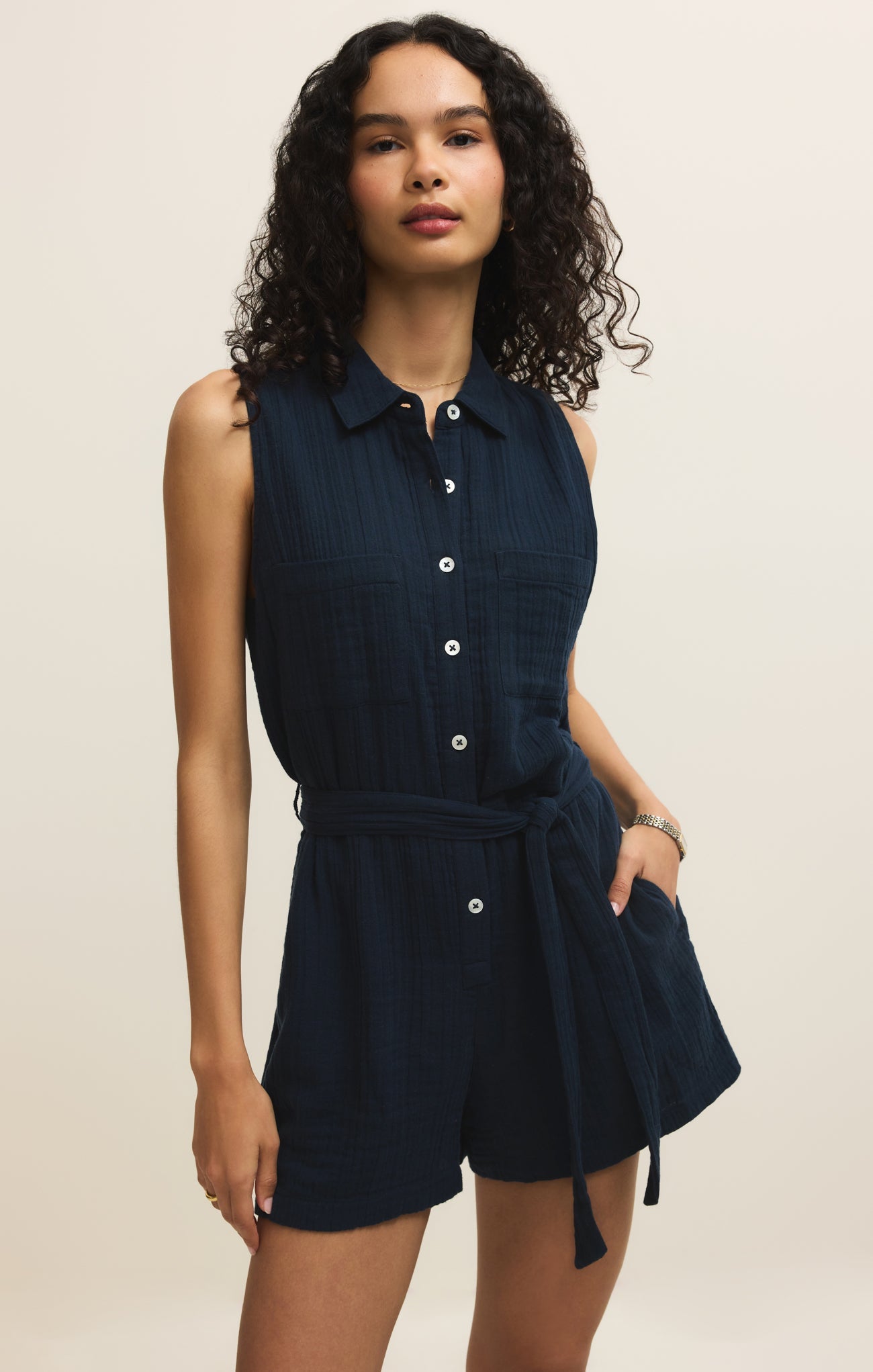 New Light Airy Gauze Romper