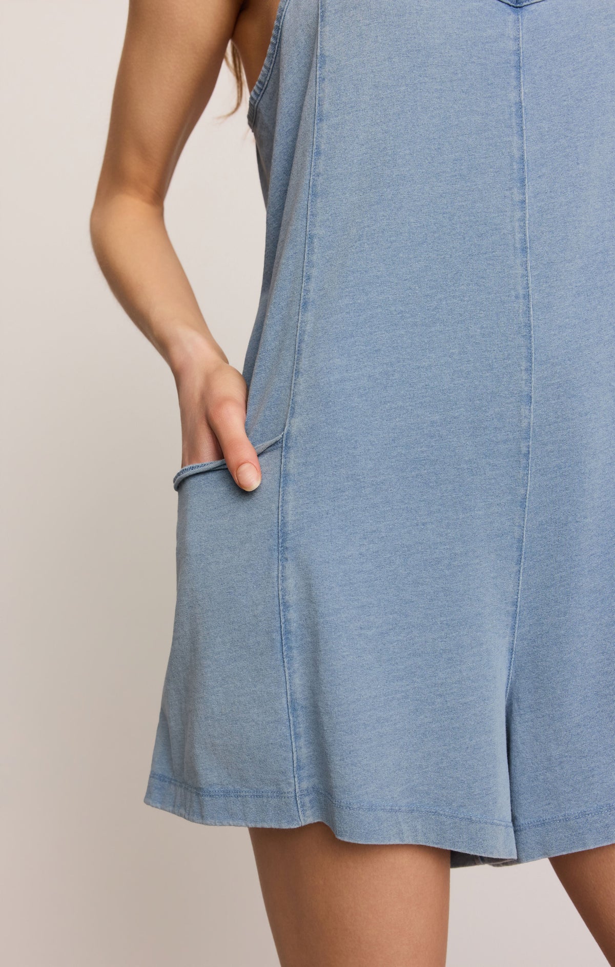 Go Easy Jersey Denim Romper