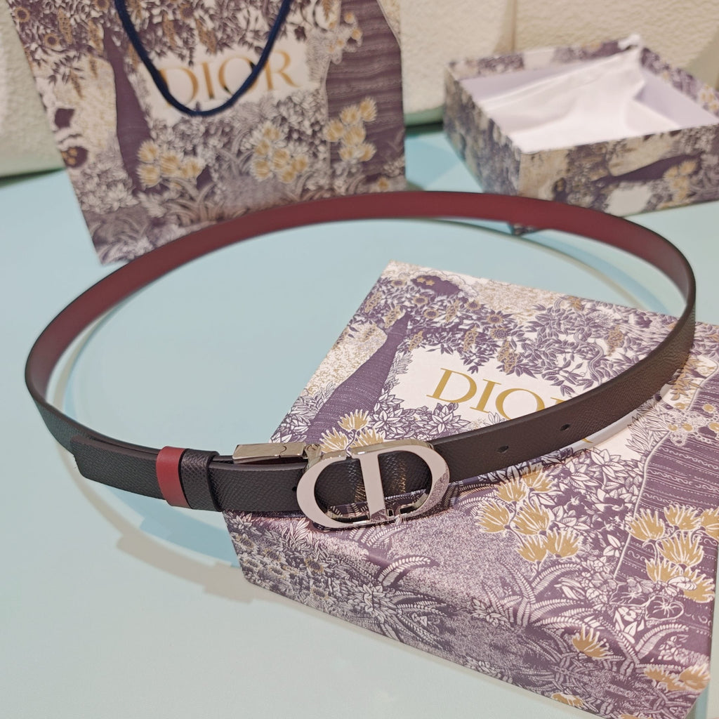 CD Montaigne Reversible 2cm Belt Buckle Leather 212480