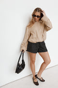 Donna Shorts - Black Polka Dot
