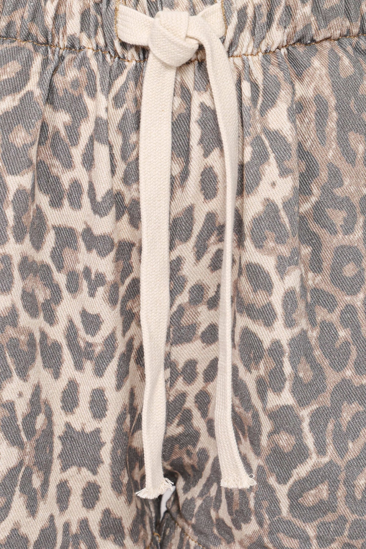 Fletcher Denim Racer Shorts - Leopard
