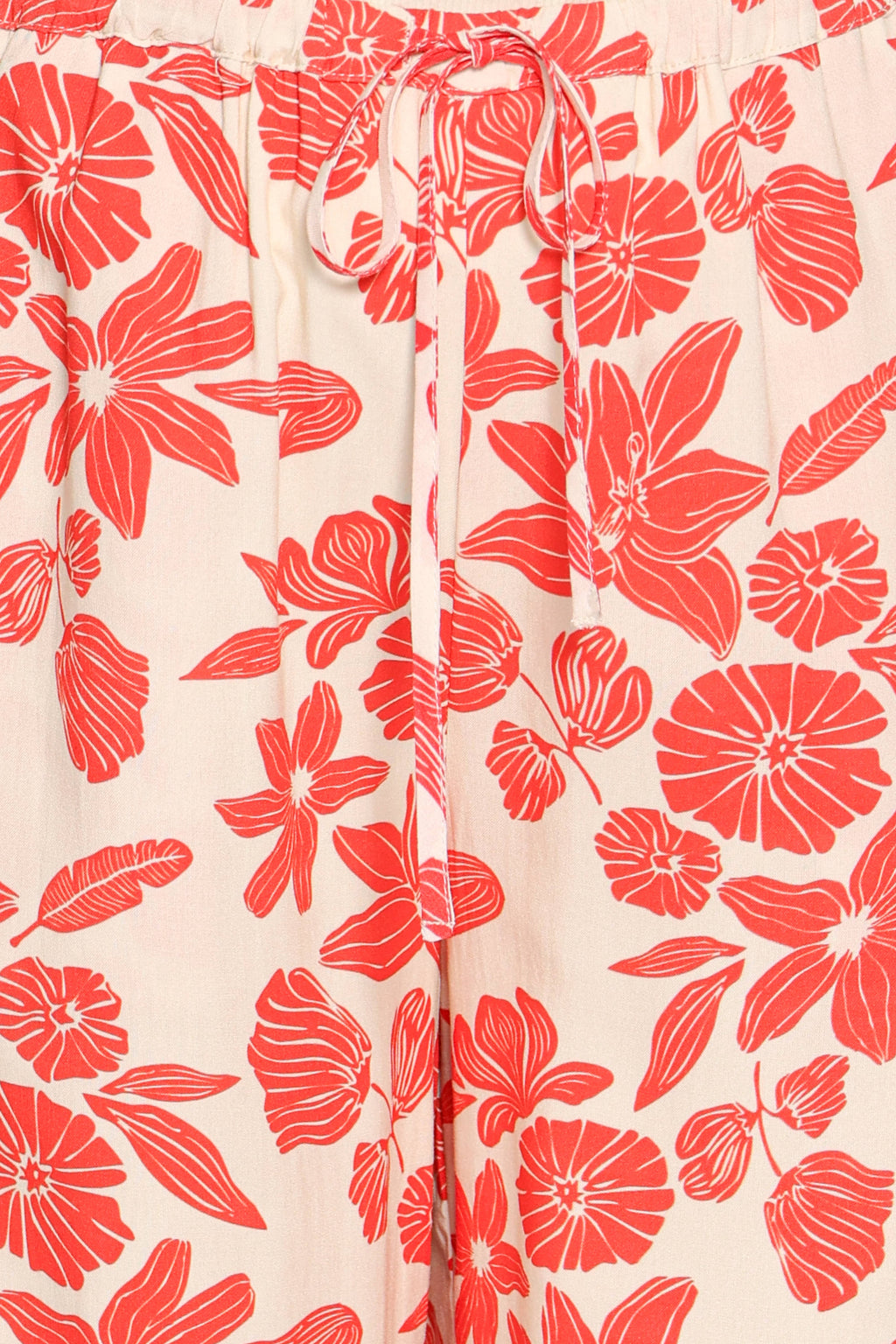 Lira Tie Waist Pant - Red Floral