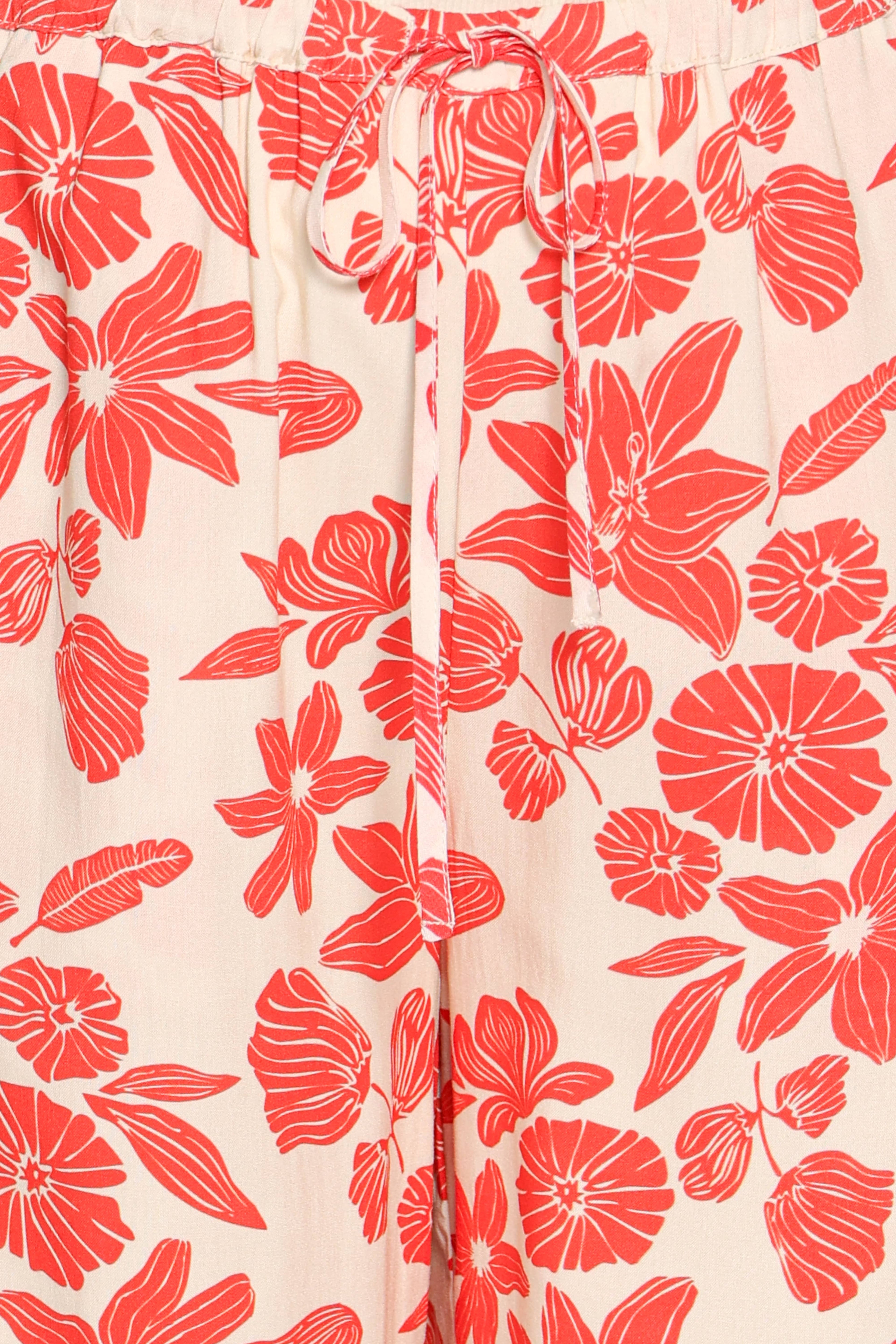 Lira Tie Waist Pant - Red Floral