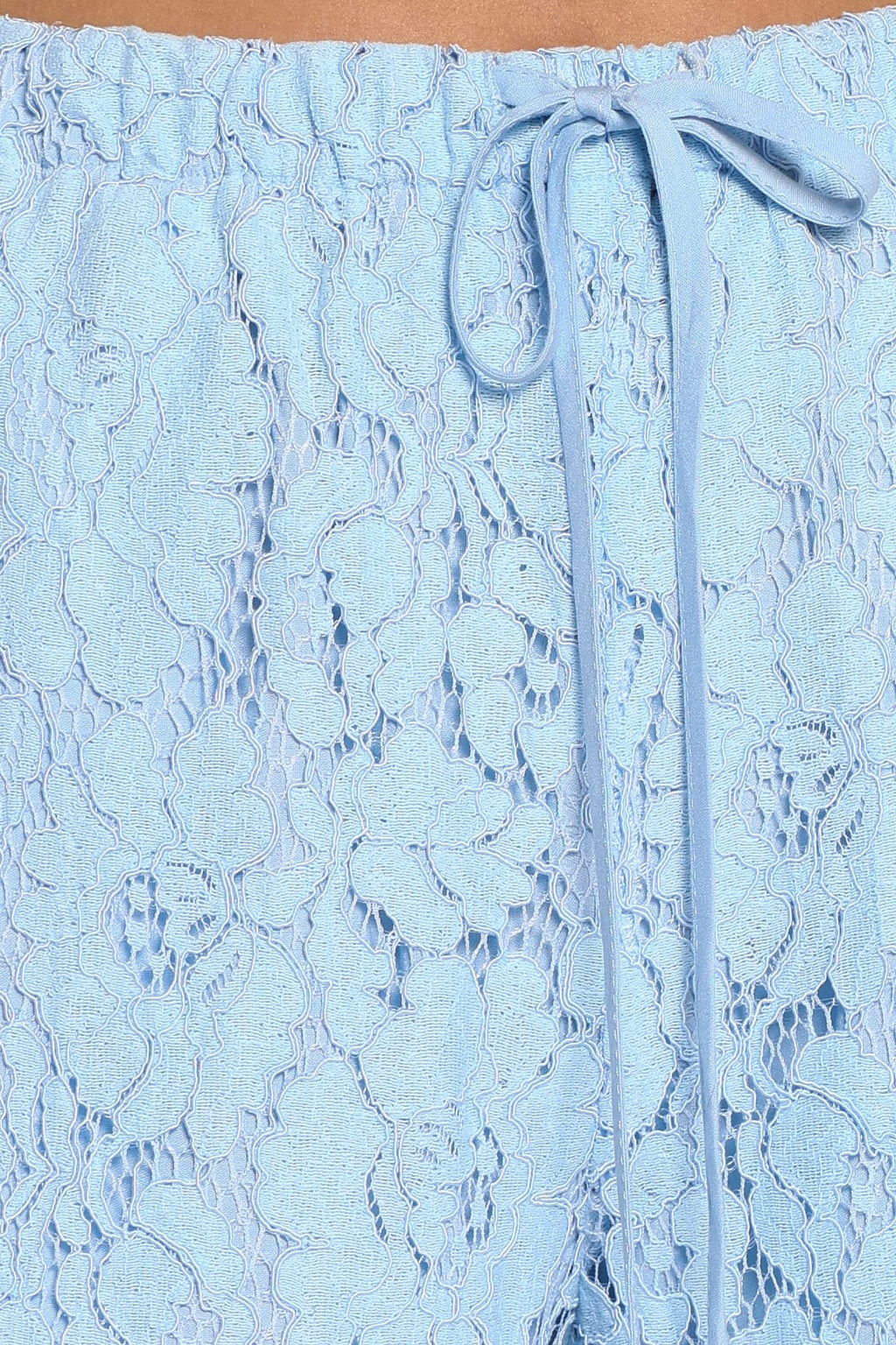 Sabina Lace Wide Leg Pant - Baby Blue