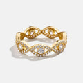 18K Gold Evil Eye Pavé Ring - Evil Eye