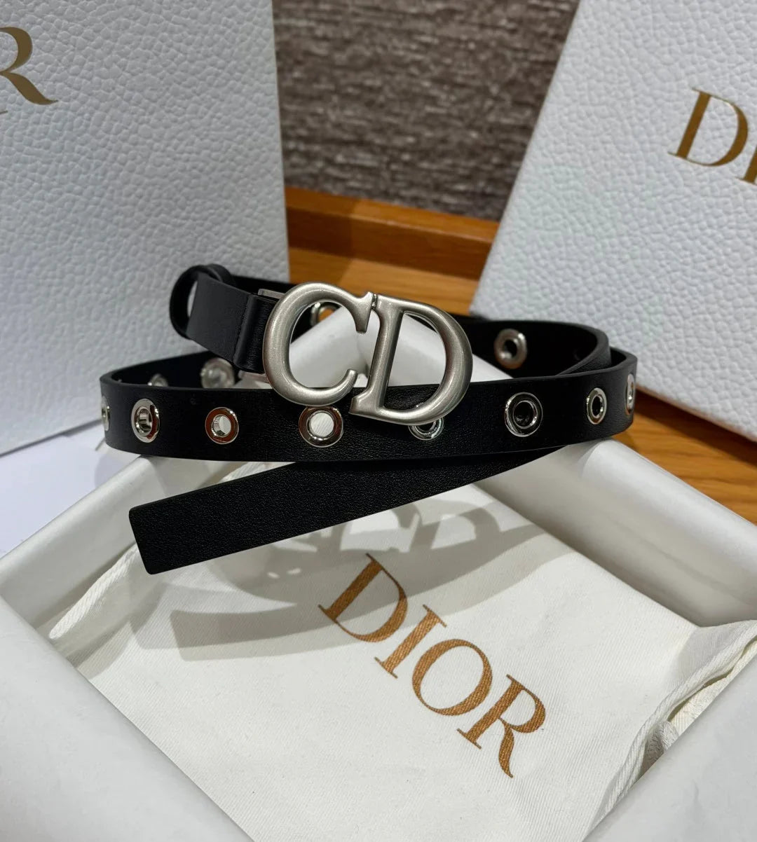 Dior 2026 Montaigne Studded Belt 2.0cm Smooth Leather