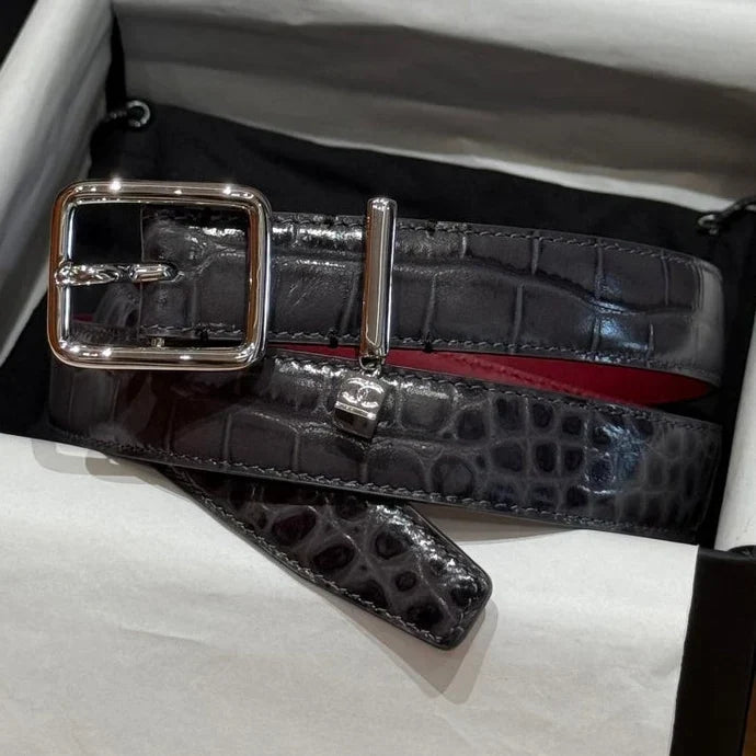 Chanel 2026 Statement Buckle Belt 25mm Calfskin