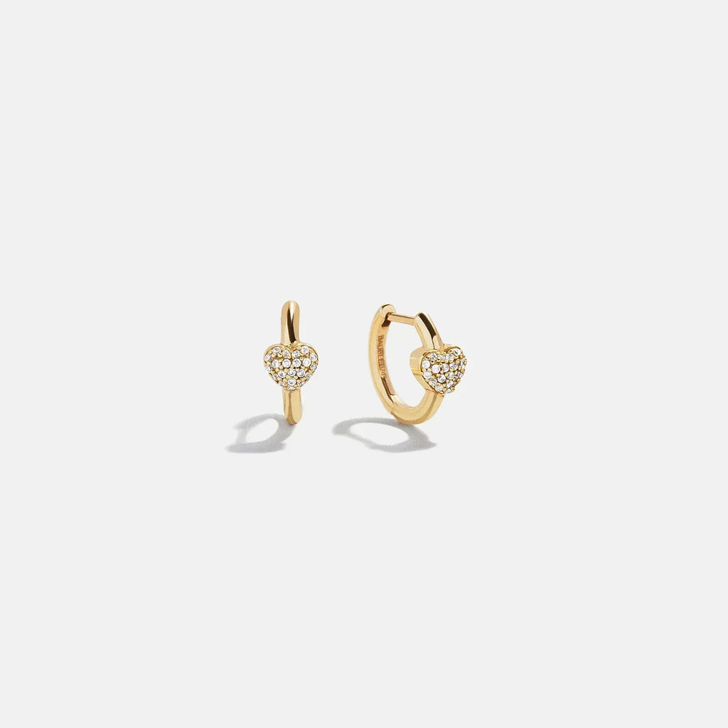 18K Gold Heart Earrings - Heart