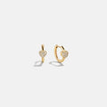 18K Gold Heart Earrings - Heart