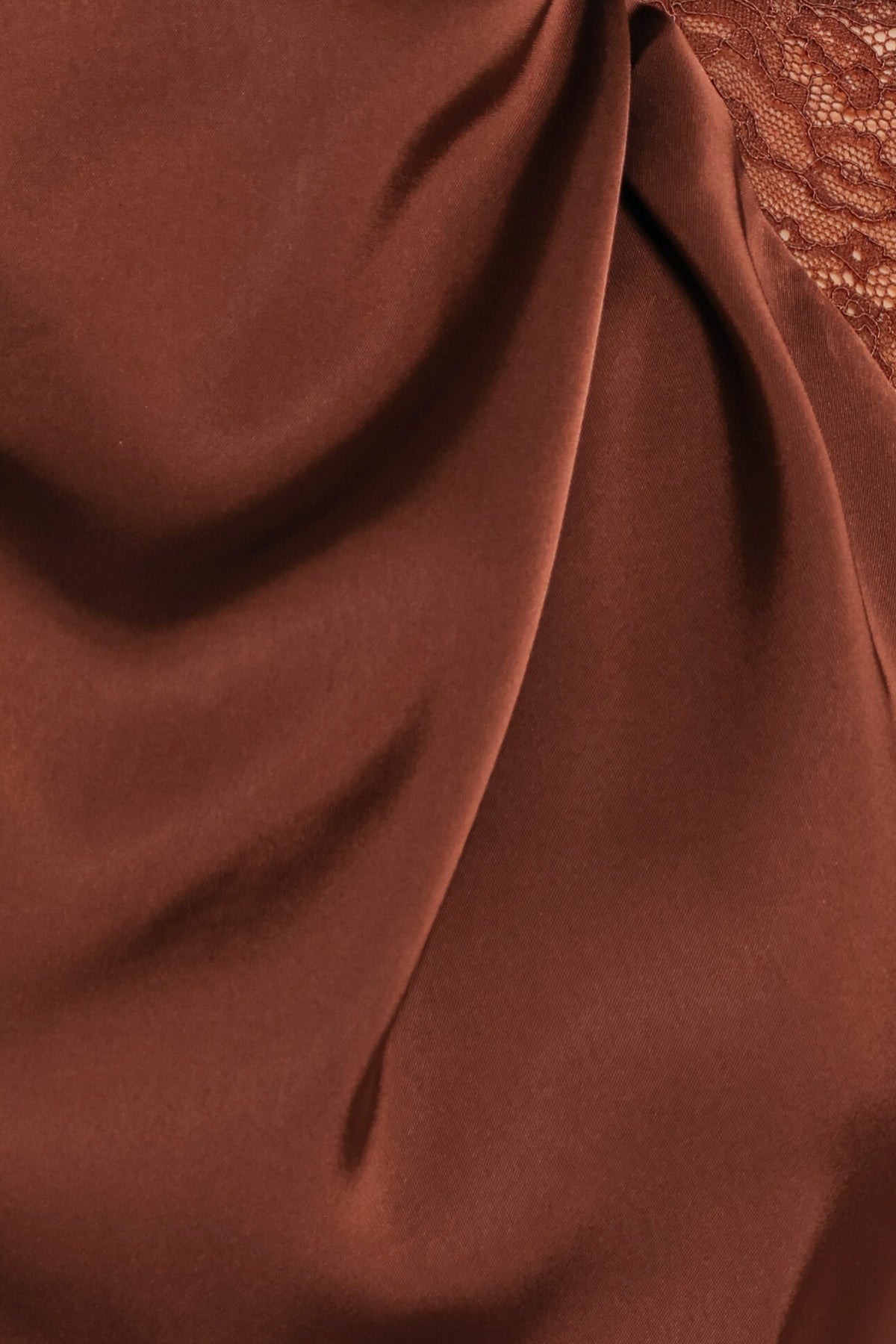 Anabelle Halter Neck Lace Maxi Dress - Chocolate Brown