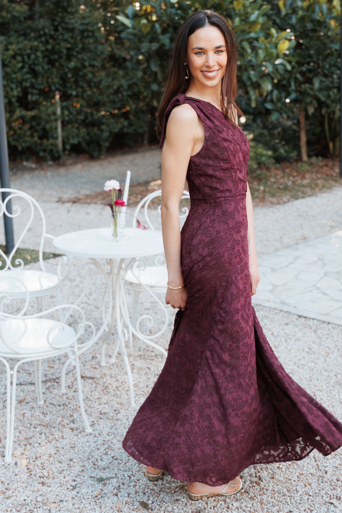 Astarla Maxi Dress - Plum Burnout