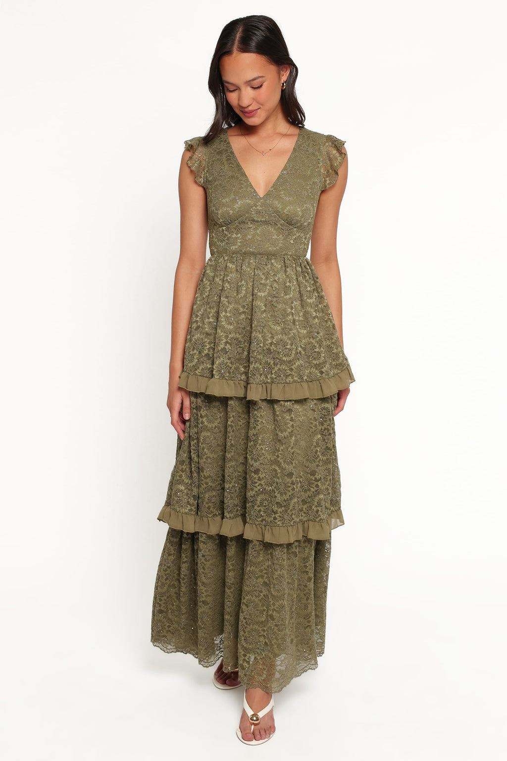 Cataleya Maxi Dress - Olive Lace