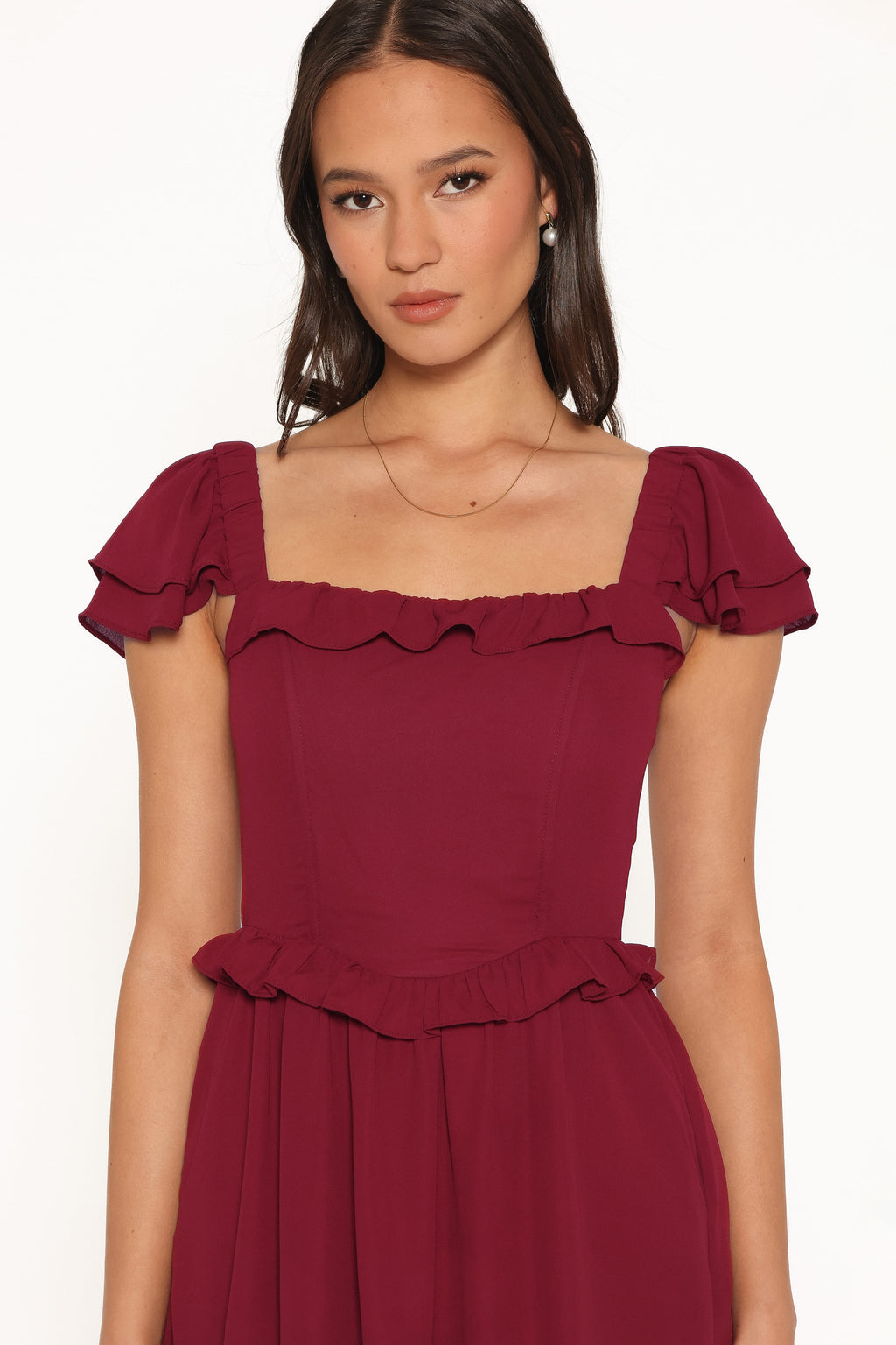 Delavine Maxi Dress - Burgundy