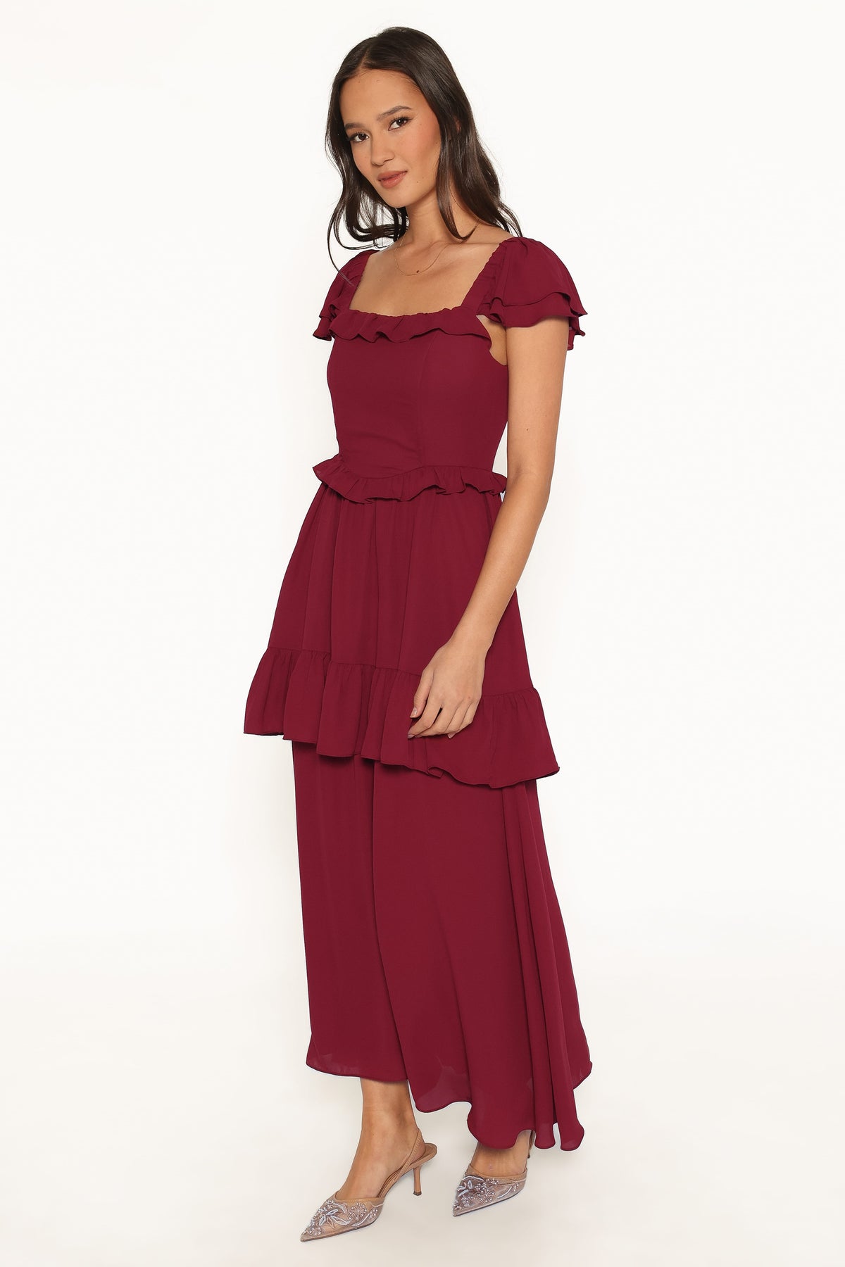Delavine Maxi Dress - Burgundy