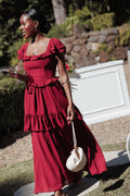 Delavine Maxi Dress - Burgundy