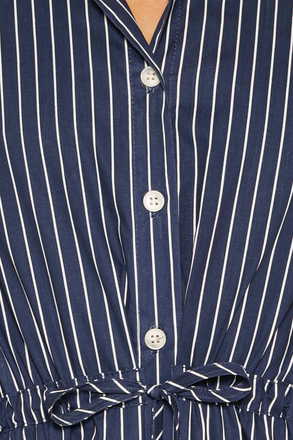 Hansel Long Sleeve Maxi Dress - Navy Stripe