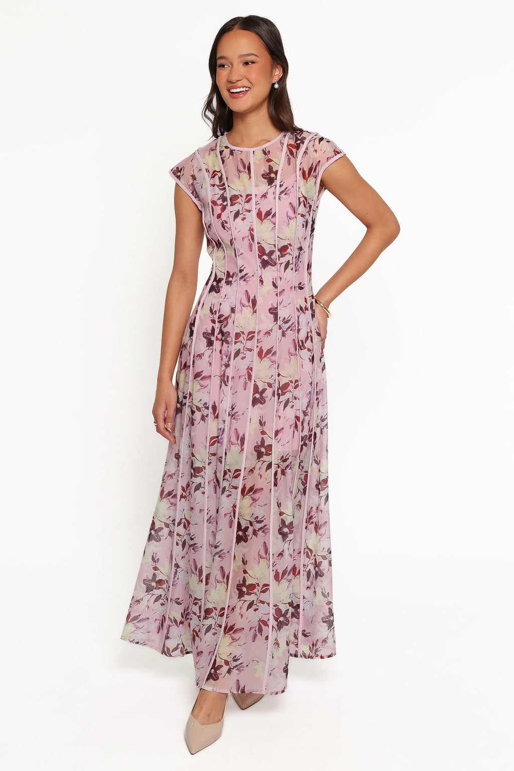 Livio Maxi Dress - Lilac Floral