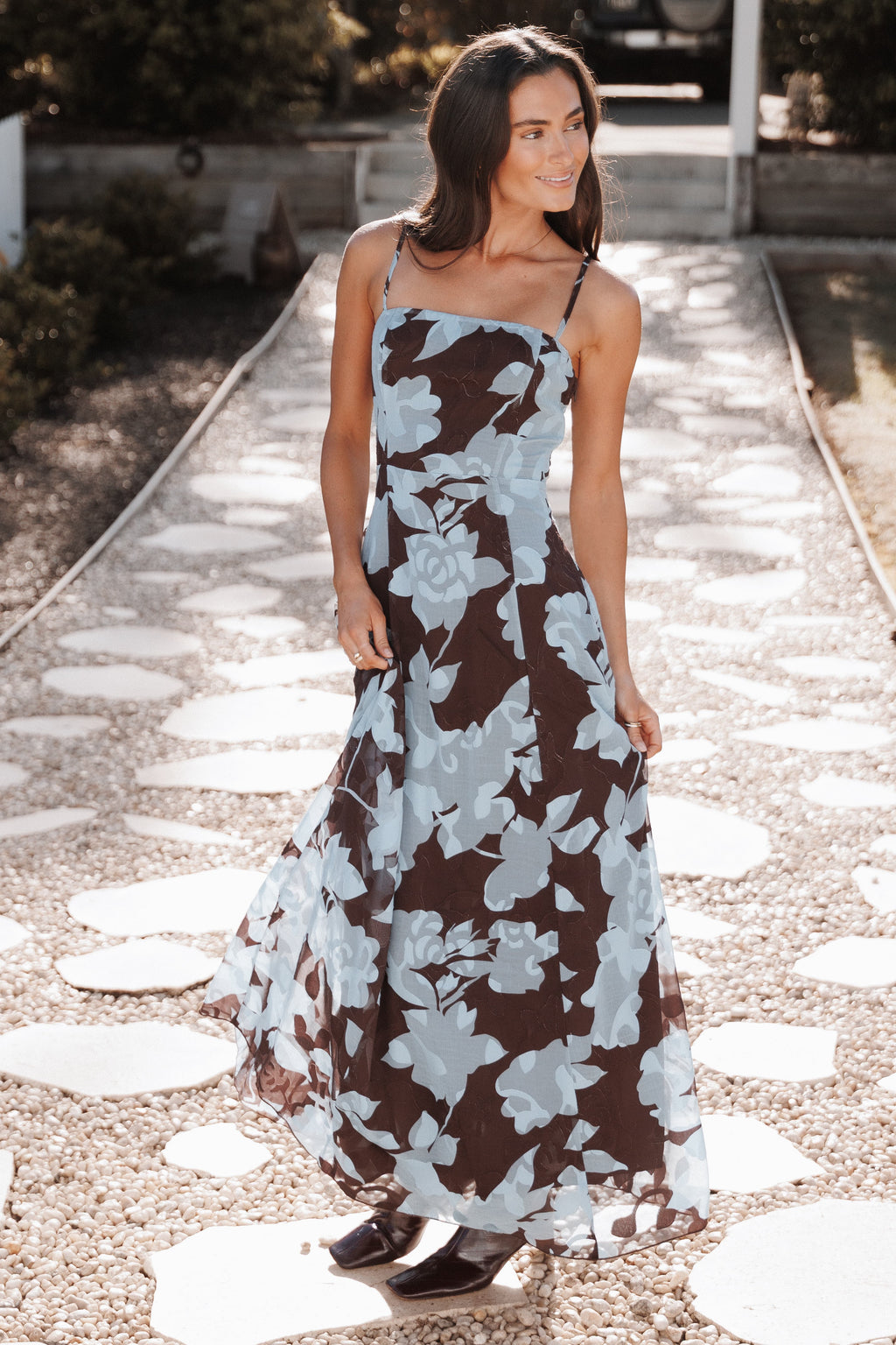 Nadeline Maxi Dress - Floral Burnout