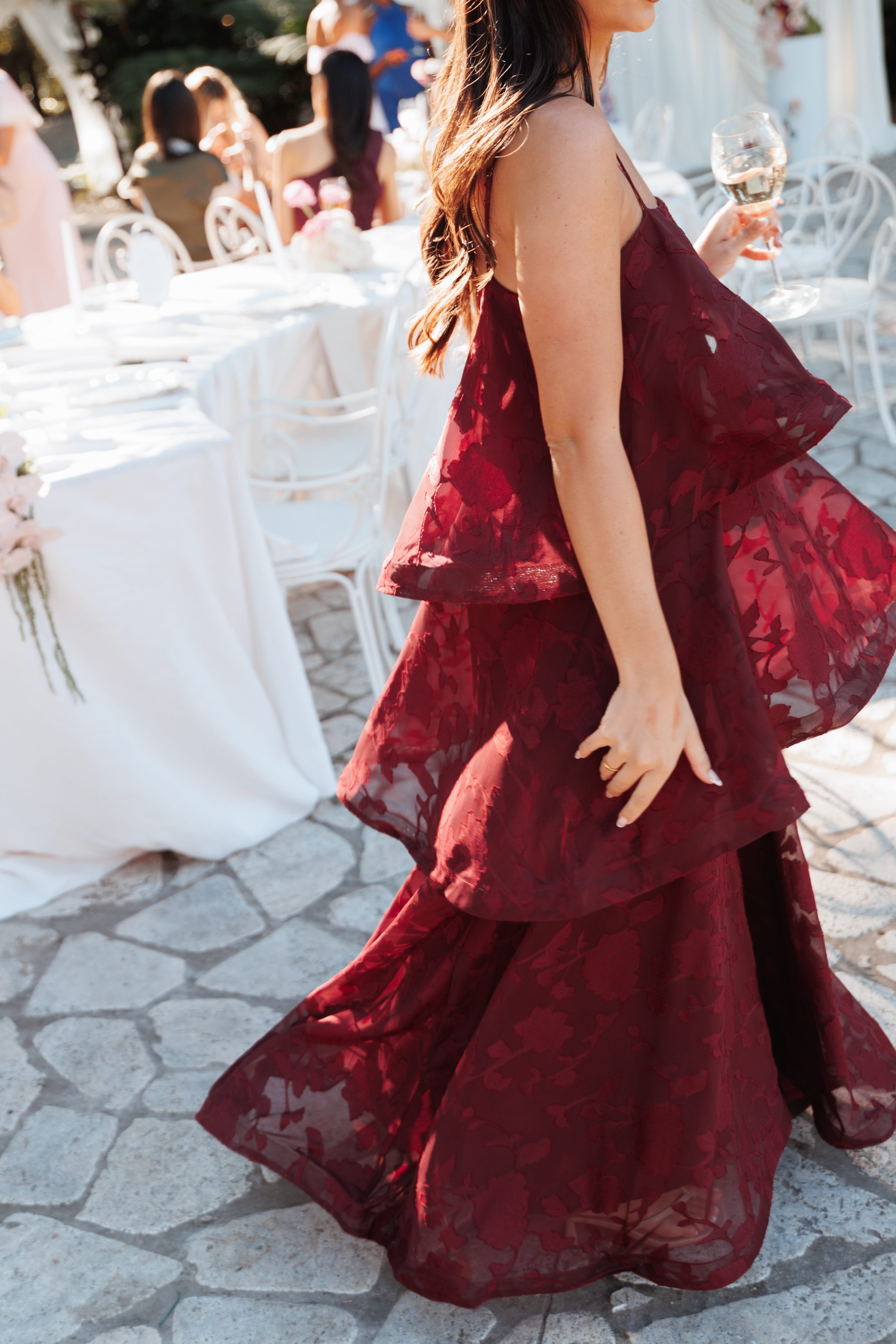 Nerissa Maxi Dress - Burgundy