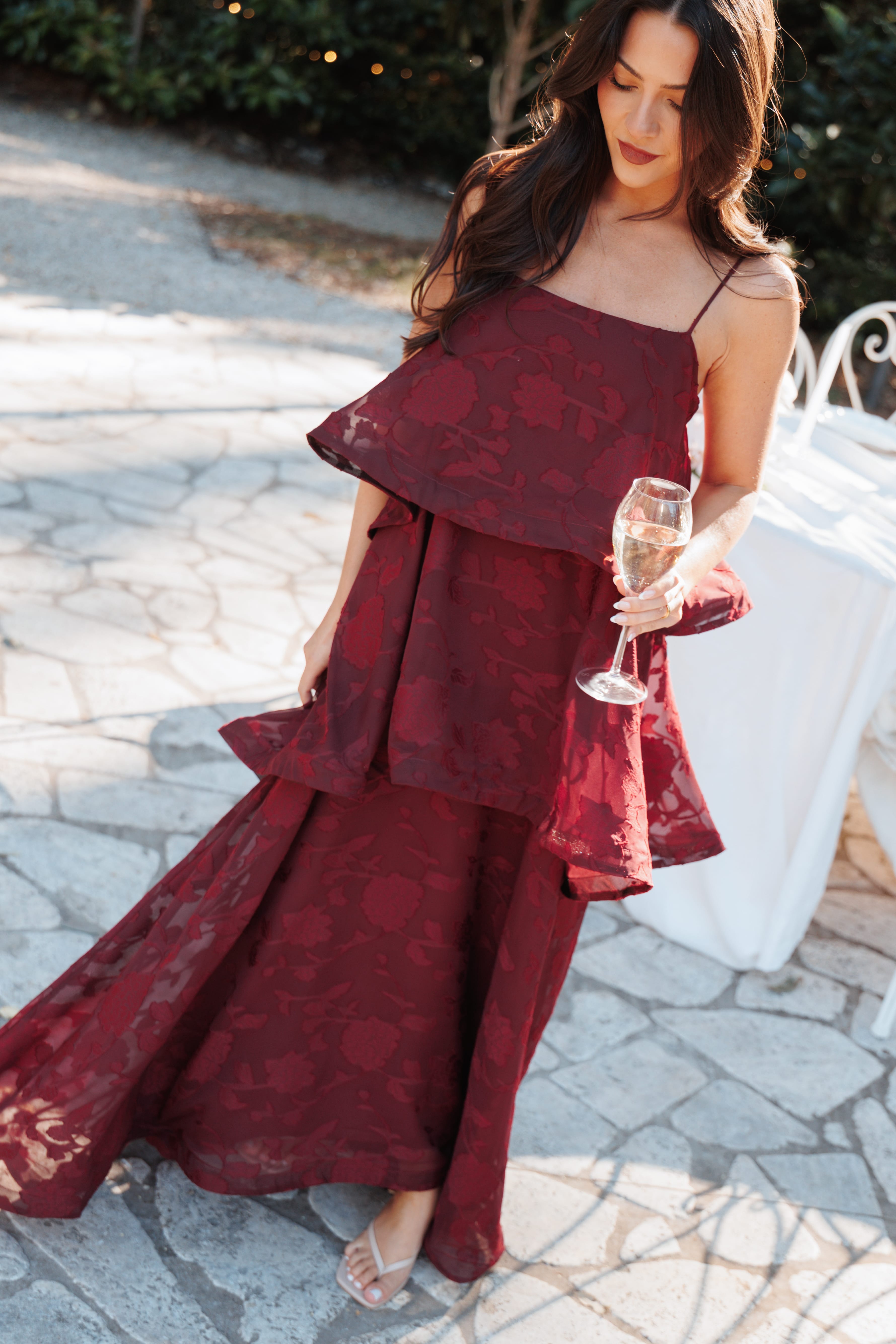 Nerissa Maxi Dress - Burgundy