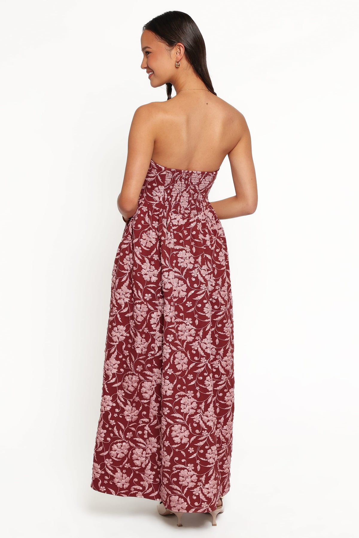 Orabella Maxi Dress - Red Floral