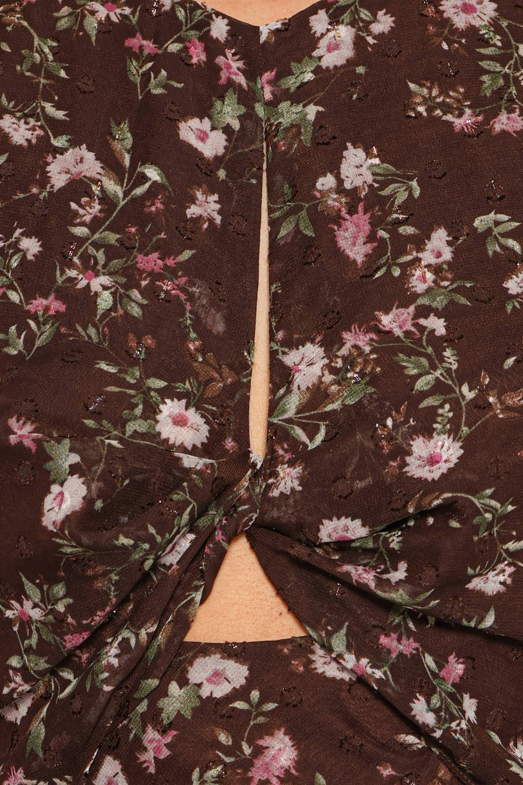 Rosalyn Maxi Dress - Brown Lilac Floral